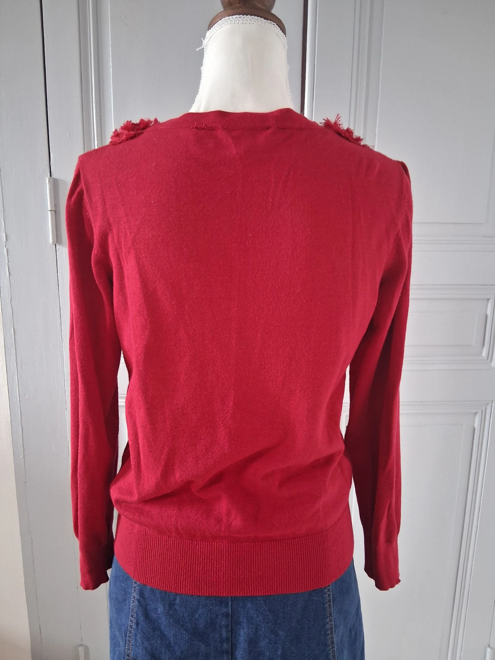 Kira rood vestje - Romantische en ruches details - Maat M – photo 5